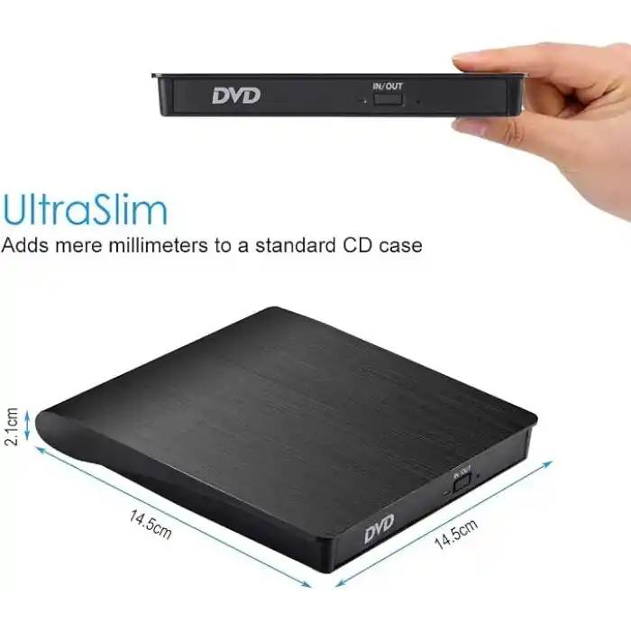 Harici Dvd Rw External Taşınabilir Ultra İnce USB 3.0 Cd Dvd Yazıcı Okuyucu