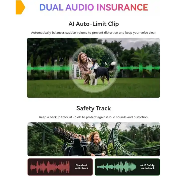 Hollyland LARK A1 Kablosuz Mini Mikrofon, iPhone 15/16 ve Android için, 48 kHz/24 bit, 3 Seviyeli Akıllı Gürültü Engelleyici, YouTube, Podcast, Vlog için Mikrofon (Siyah, 2TX + USB-C RX + Şarj Kılıfı)