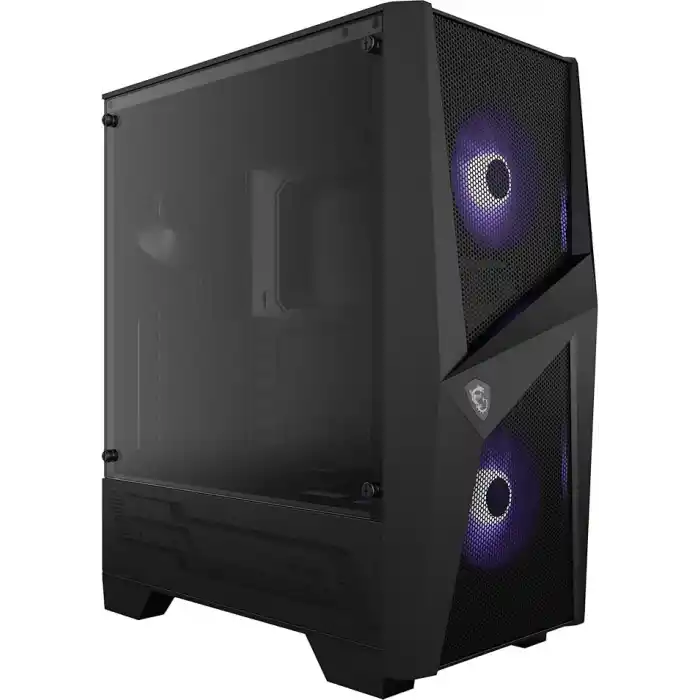 MSI Mag Forge 100M, Temperli Cam, 2X Rgb Fan, 1X 120Mm Fan Atx Gaming Bilgisayar Kasası