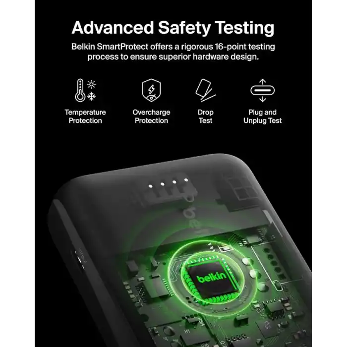 Belkin USB C Taşınabilir Powerbank 20000 mAh, USB Tip C Giriş Çıkış Bağlantı Noktalı 20K Güç Bankası için USB C - A Kablosu Dahil 2 USB A Bağlantı Noktası, Siyah