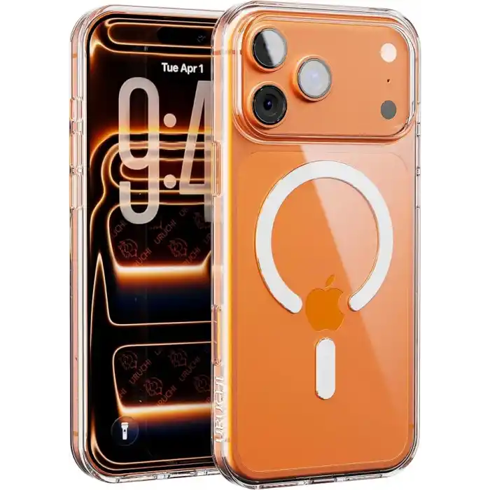 URUCHI Manyetik Şeffaf Kılıf, iPhone 18 Pro Max / 17 Pro Max ile Uyumlu, Sararmaz Tam Sert Mika (Kenarları Dahil), Ultra İnce, Darbeye Dayanıklı Kristal Kapak
