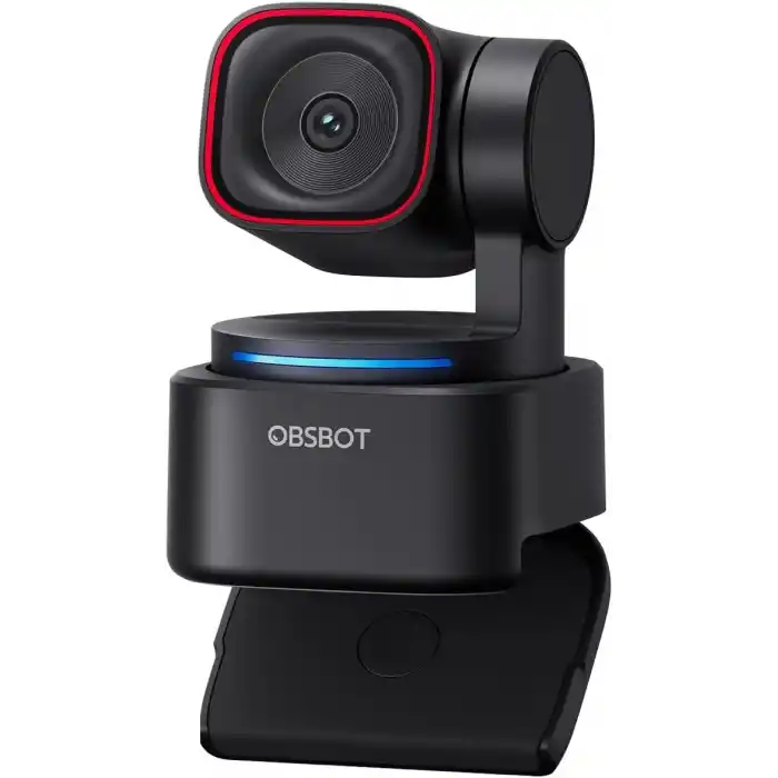 OBSBOT Tiny 3 Lite Yapay Zeka Destekli Mekansal Ses 4K Web Kamerası - 1/2 Sensörlü Kompakt AI Takip PTZ Kamera, Üç Mikrofonlu, Ses Kontrolü, 120FPS, HDR, PC, Mac, Dizüstü Bilgisayar, Akış, Toplantı