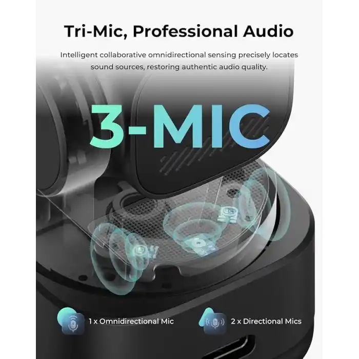 OBSBOT Tiny 3 Lite Yapay Zeka Destekli Mekansal Ses 4K Web Kamerası - 1/2 Sensörlü Kompakt AI Takip PTZ Kamera, Üç Mikrofonlu, Ses Kontrolü, 120FPS, HDR, PC, Mac, Dizüstü Bilgisayar, Akış, Toplantı