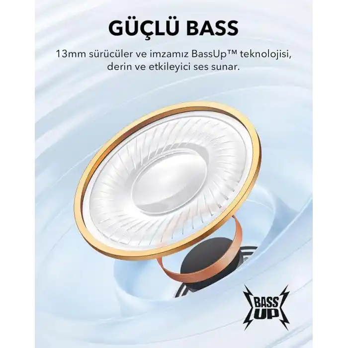 Soundcore by Anker K20i Kulak İçi Bluetooth Kulaklık, 36 Saat Çalma Süresi, Hızlı Şarj, Net Ses, Konforlu Uyum, ENC 2-Mikrofon ile Net Çağrılar, Özelleştirilebilir EQ, IPX5, Bluetooth 5.3, Beyaz