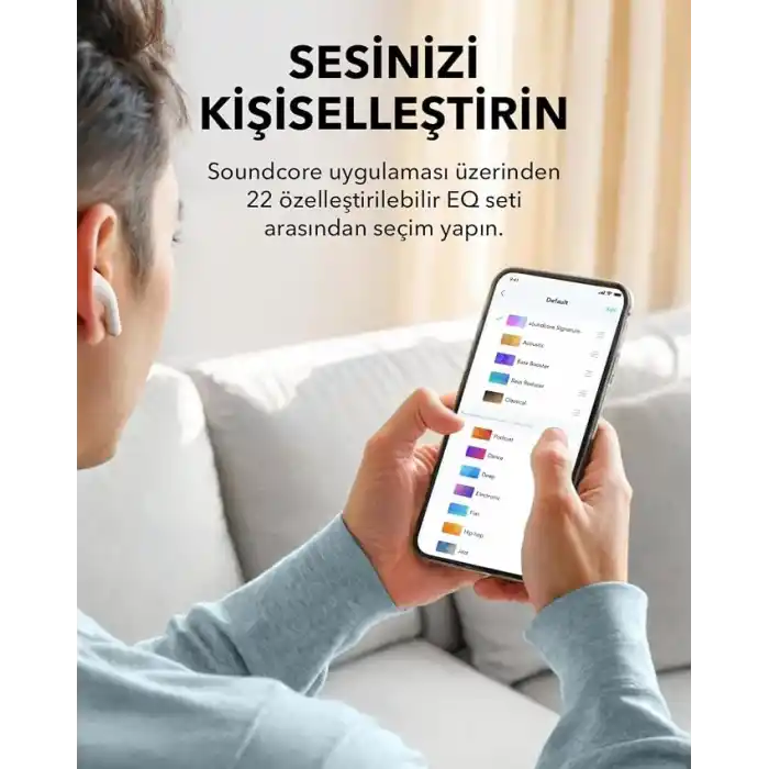 Soundcore by Anker K20i Kulak İçi Bluetooth Kulaklık, 36 Saat Çalma Süresi, Hızlı Şarj, Net Ses, Konforlu Uyum, ENC 2-Mikrofon ile Net Çağrılar, Özelleştirilebilir EQ, IPX5, Bluetooth 5.3, Beyaz