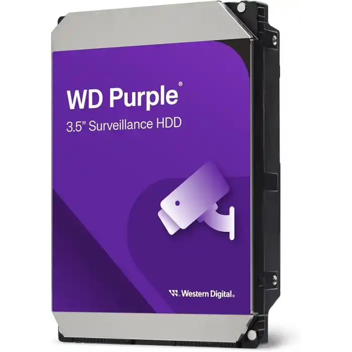 Western Digital 4TB WD Mor Gözetim Dahili Sabit Disk HDD - SATA 6 Gb/s, 128 MB Önbellek, 3,5 - WD44PURZ