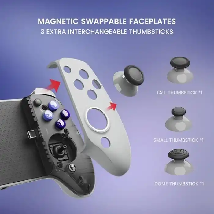 Android ve iPhone 15 Serisi için GameSir G8 Galileo Mobil Oyun Denetleyicisi (USB-C) - Hall Effect Joystickleri ve Tetikleyiciler, 3.5 mm Ses Jakı - Xbox, PlayStation ve Diablo Immortal Oyna