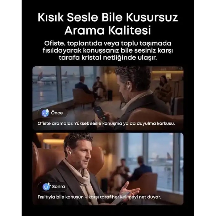 Anker Soundcore Liberty 5 Pro Max, Adaptif ANC, Not Alma Özelliği, Yapay Zeka Desteği, Akıllı Ekran, Gold - D1204