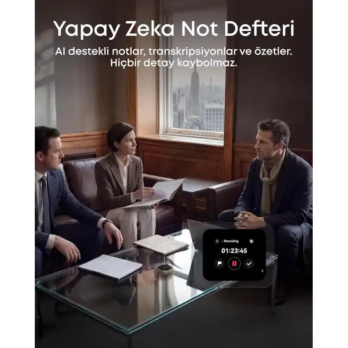 Anker Soundcore Liberty 5 Pro Max, Adaptif ANC, Not Alma Özelliği, Yapay Zeka Desteği, Akıllı Ekran, Gold - D1204