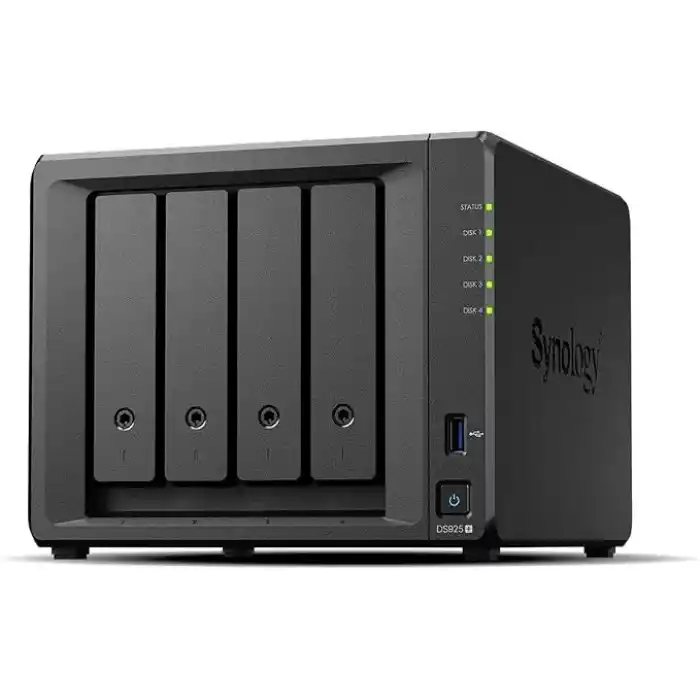 SYNOLOGY DS925+ 4 yuvalı DiskStation (9 bölmeye kadar), AMD Ryzen V1500B, 4GB RAM