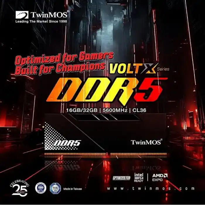 TwinMOS Tmd516gb5600u36b, Voltx, 16gb, Ddr5, 5600mhz, Cl36, 1.35v Desktop Ram (soğutuculu)