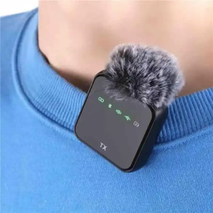 Daytona K9-Y2 Kablosuz Taşınabilir 3 In1 Yaka Mikrofonu Tüylü Mini Mic Tak ve Çalıştır Canlı Yayın Vlog Kablosuz Yaka Çift Verici Mikrofon Yüksek Kalite Profesyonel