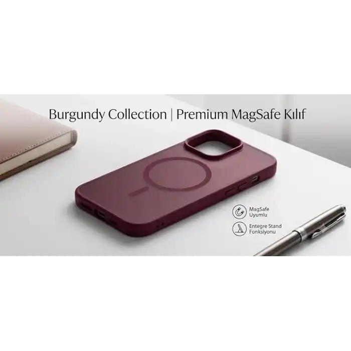 MagSafe Uyumlu iphone 18 promax Kılıf Burgundy Cherry (iPhone 18 Pro Max)