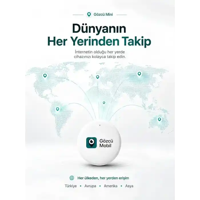 Gözcü Mobil Ios Android Uyumlu Airtag 10/30 Ay Batarya Ömrü Anlık Geçmişe Dönük Konum Gps Araç Motor Çocuk Akıllı Takip Cihazı (Mini)