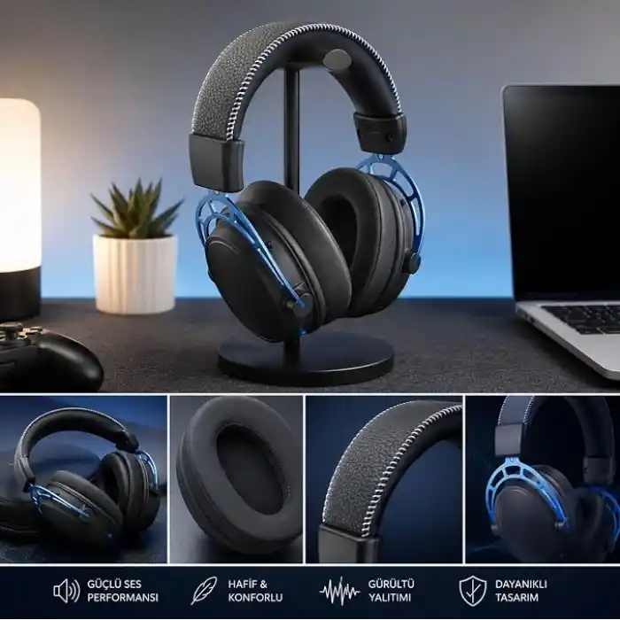 HyperX Cloud 3,2,1, Cloud Alpha, Flight, Stinger, Core Uyumlu Soğutucu Jel Kulaklık Pedi | Memory Foam, Serin Kumaş, Gürültü Yalıtımlı Yedek Kulaklık Yastığı (1 Çift)