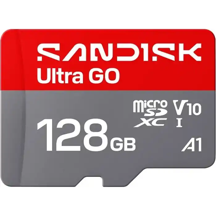 Sandısk Ultra Go Microsd Uhs I Card 128 Gb, Up To190mb/s,
