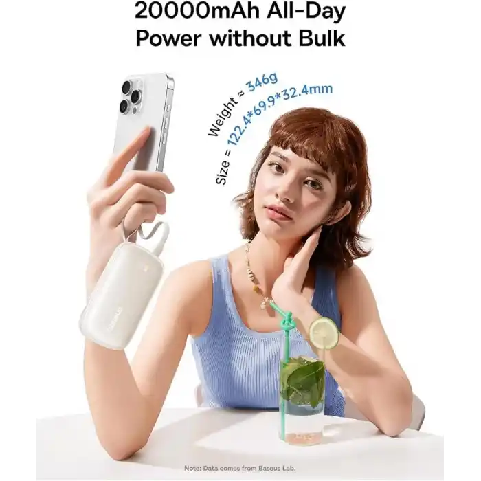 Baseus EnerFill FC21 QPow3 Ultra Dijital Göstergeli Powerbank 20.000 mAh 22.5W - Titanyum