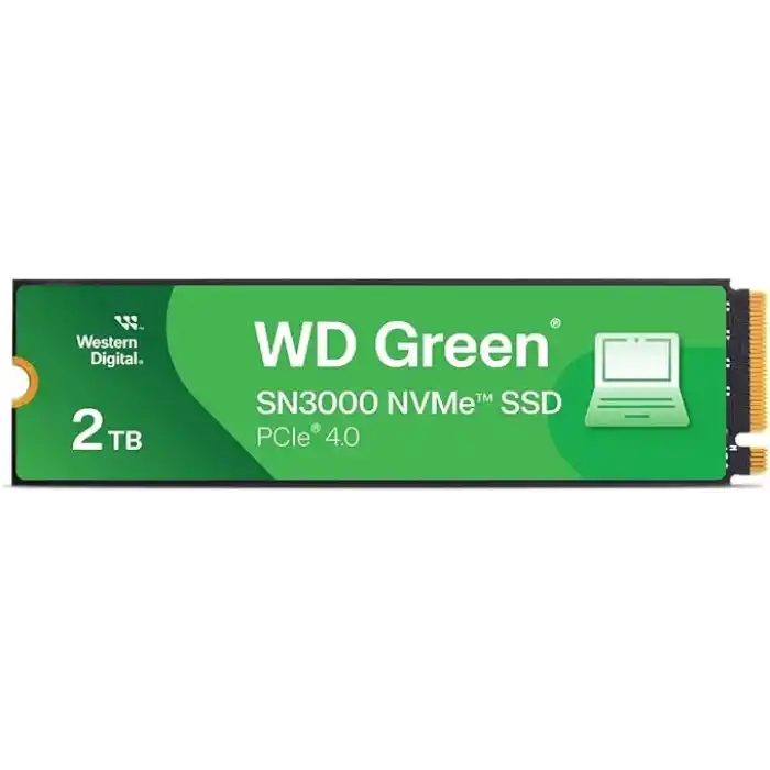Western Digital Green SN3000 NVMe 2 TB (5.000 MB/snye kadar okuma 4.000 MB/snye kadar yazma) - WDS200T4G0E