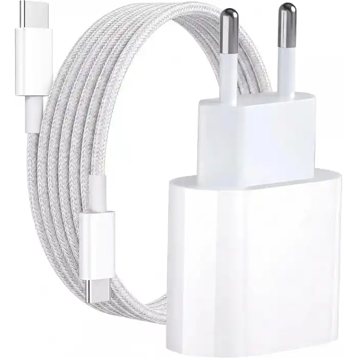 35W Hızlı Şarj Aleti Seti – iPhone 15/16 / 17 Serisi Uyumlu Type-C to Type-C Örgülü Kablo & 35W PD Adaptör + 60W Örgülü Kablo