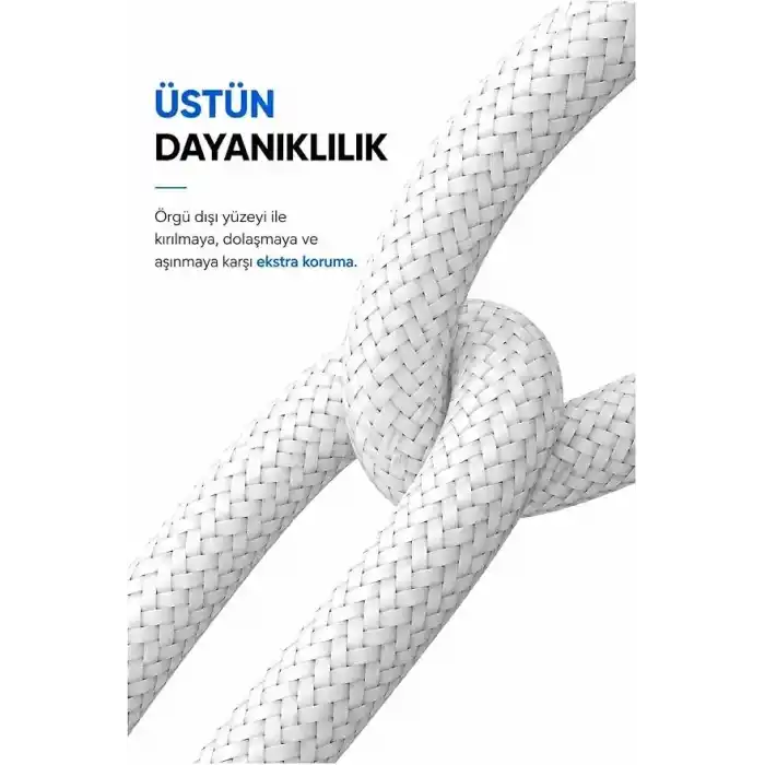 35W Hızlı Şarj Aleti Seti – iPhone 15/16 / 17 Serisi Uyumlu Type-C to Type-C Örgülü Kablo & 35W PD Adaptör + 60W Örgülü Kablo