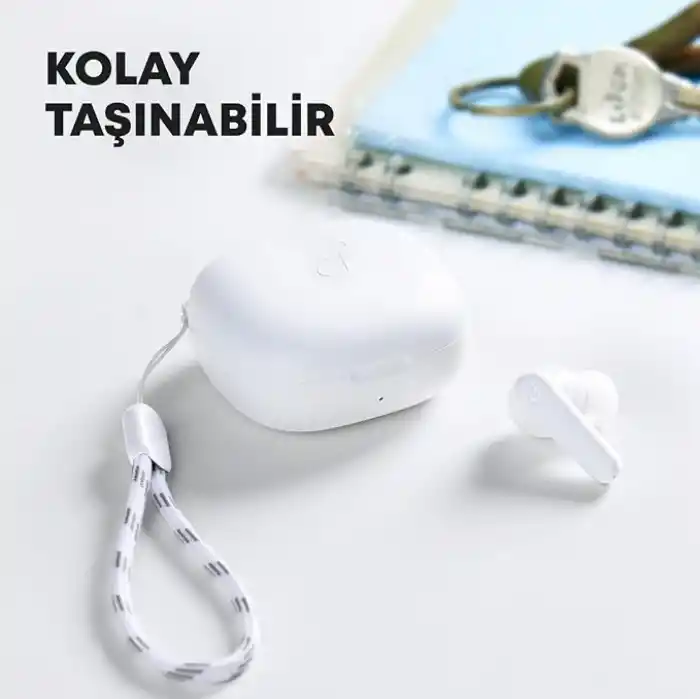 Anker Soundcore P20i Kulak İçi Bluetooth Kulaklık, 10 mm Sürücüler, Ayarlanabilir EQ, 30 Saat Çalma Süresi, IPX5 Su Geçirmez, Yapay Zekalı 2 Mikrofon, Beyaz - A3949