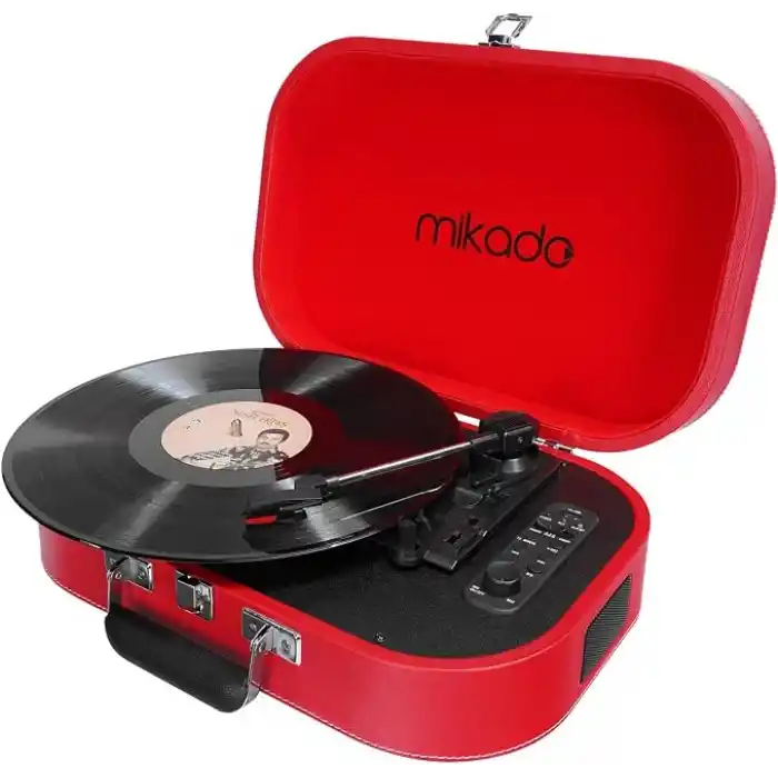 Mikado MN-101 Pikap Usb+RCA+Bluetooth Destekli Müzik Kutusu, Kırmızı