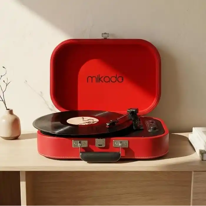 Mikado MN-101 Pikap Usb+RCA+Bluetooth Destekli Müzik Kutusu, Kırmızı