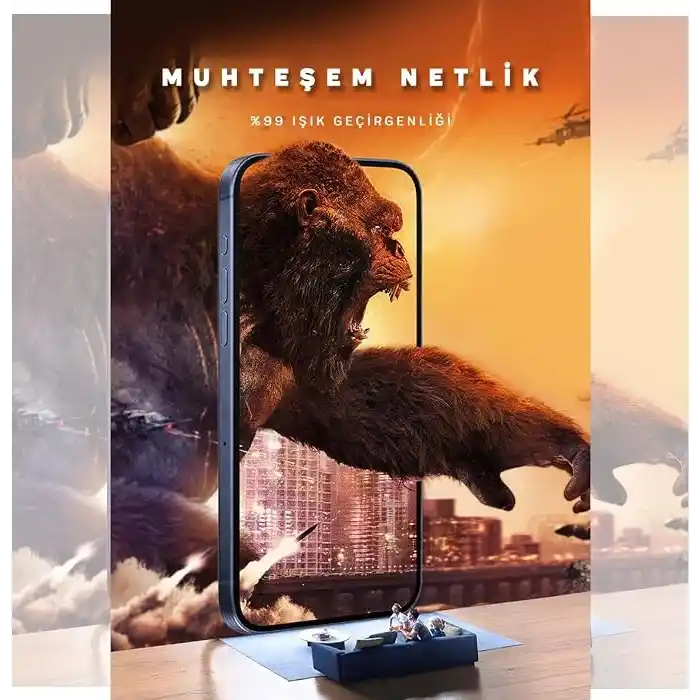 KlasseGear X-Gorilla iPhone 13/13 Pro / 14 / 16e Ekran Koruyucu Cam, 9H Kırılmaz Çizilmez Tam Kaplama, Hizalama Aparatlı Tozsuz Uygulama (Şeffaf & Hayalet Seçenekleri)