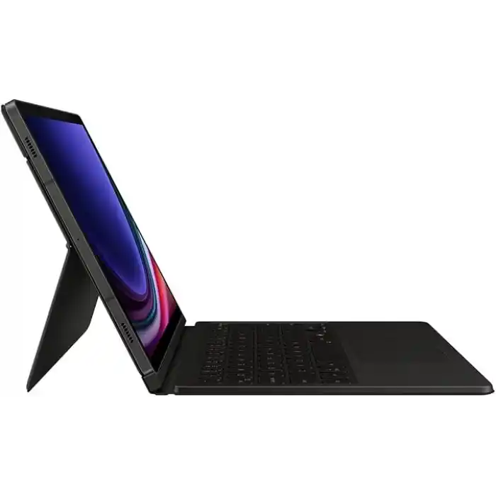 Samsung Galaxy Tab S9/S9 FE/S10 FE Klavyeli Mousepadli Kılıf (Galaxy AI), Siyah