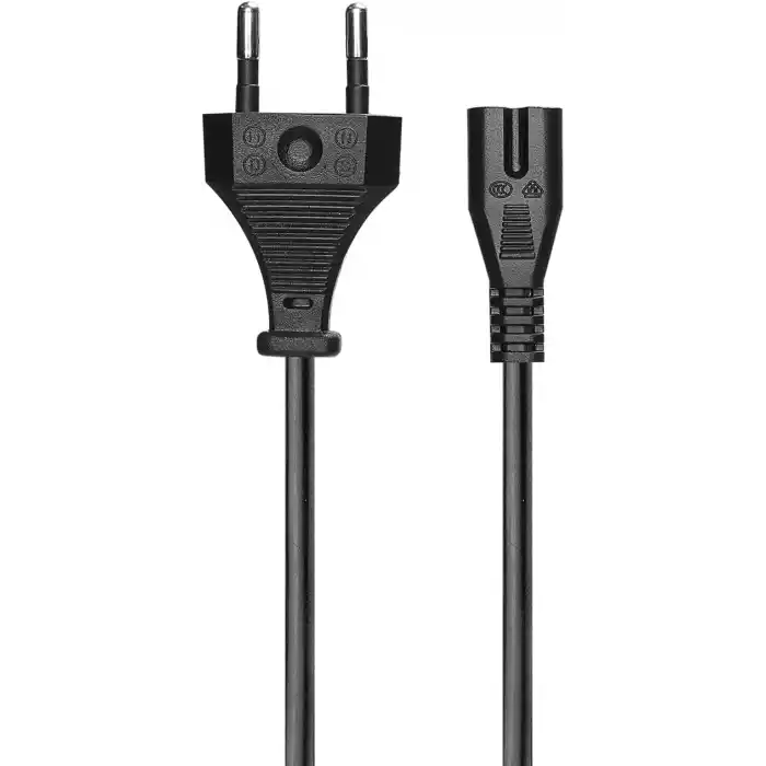 PrimeX PX-TYP18 1.8 Metre Original C7 Euro Teyip Power Kablosu, 2 Pin Sekiz Tip TV Güç Kablosu, PS5 PS4 PS3 Xbox Series LED TV Radyo Teyp DVD TV Box ve C7 Girişli Cihazlar İçin Full Bakır Power Kablo