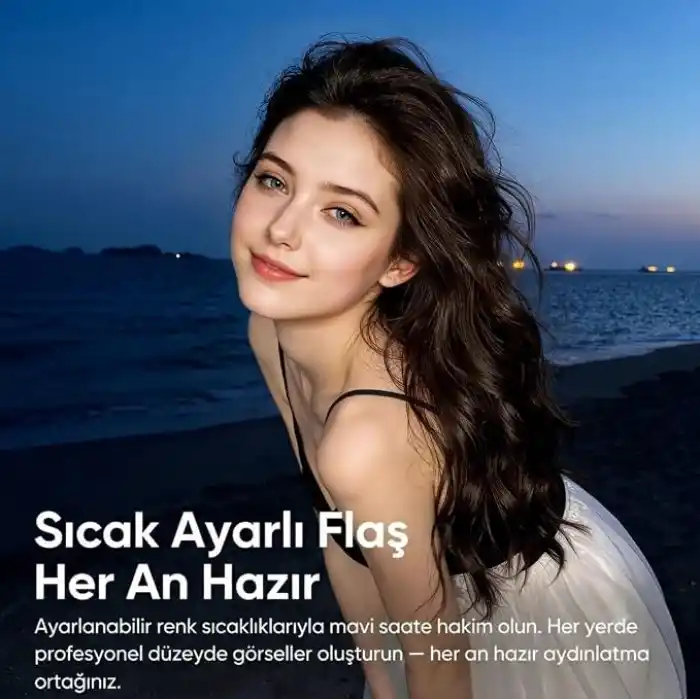 Ulanzi MFL01 2’si 1 Arada Bluetooth Manyetik Telefon Flaş ve Vlog Işığı (3C Sertifikalı Batarya) - L151A