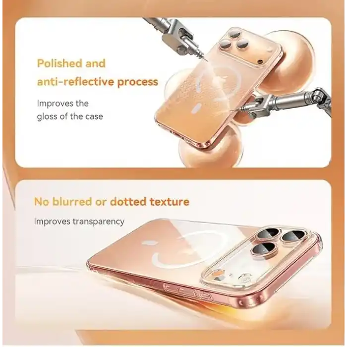 Baseus Crystal Slim iPhone 17 Pro Max Şeffaf Magsafe Kılıf
