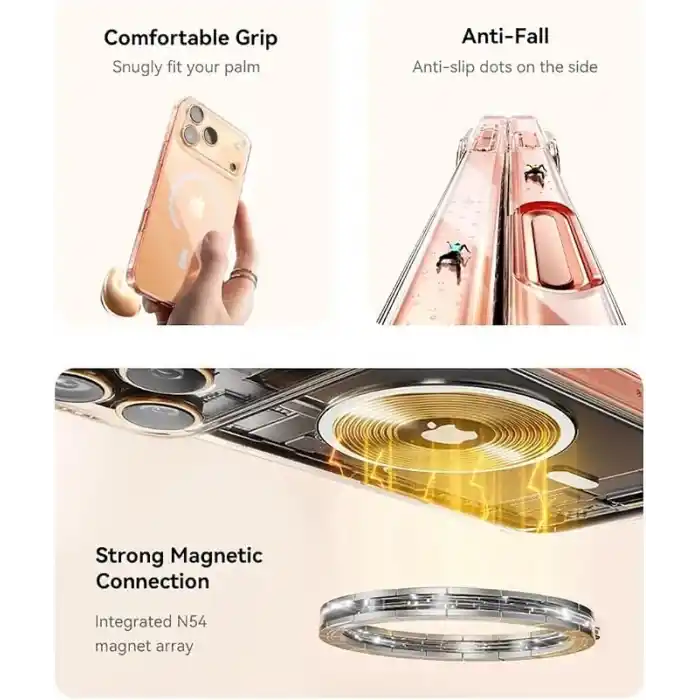 Baseus Crystal Slim iPhone 17 Pro Max Şeffaf Magsafe Kılıf