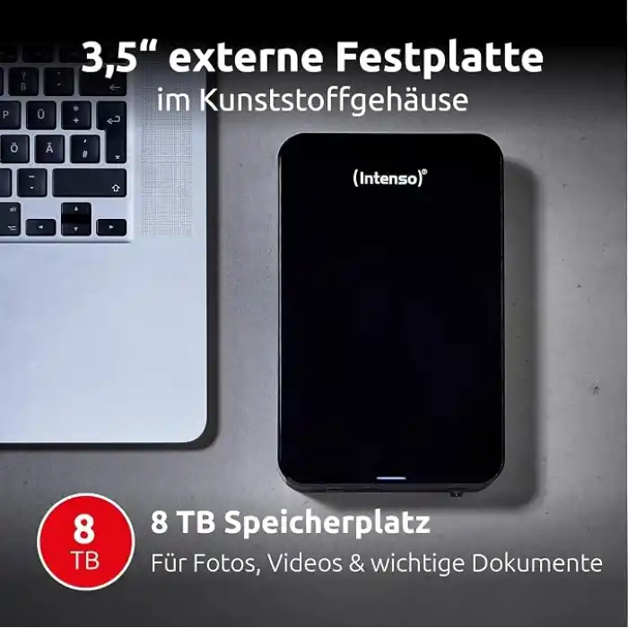 Intenso 3,5 Masaüstü HDD 3.0 8TB Bellek Merkezi