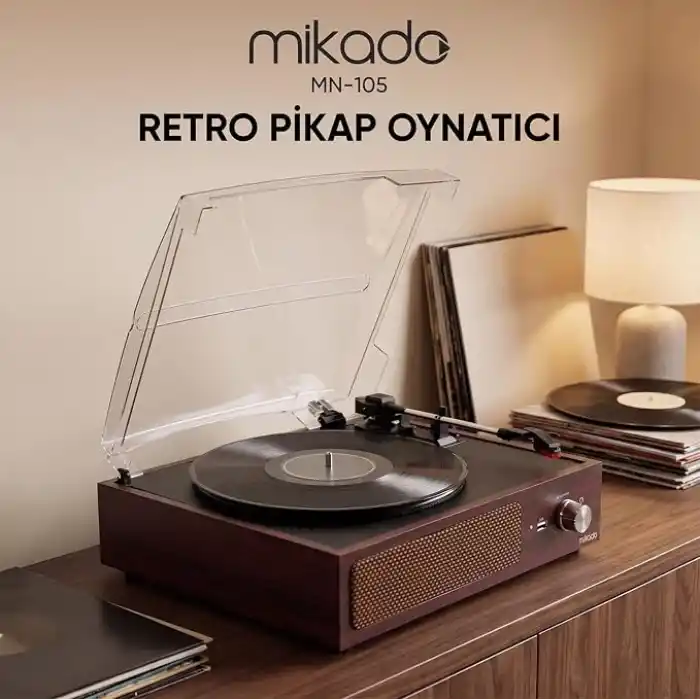 Mikado MN-105 Orbitone Kahverengi Bluetooth Destekli Pikap