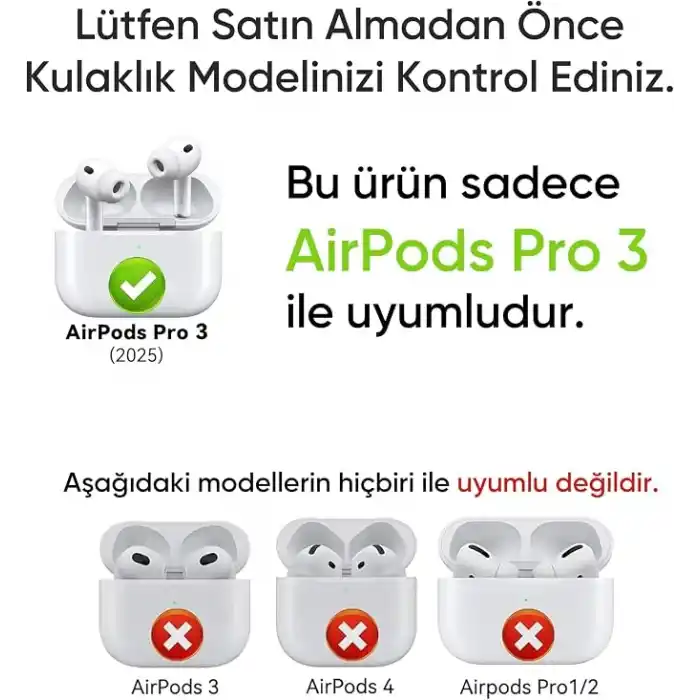 Minesk Airpods Pro 3 ile Uyumlu Leather Skin Parmak izi Tutmayan ve Çizilmeyen Dış Yüzeye Sahip Mükemmel Koruma Sağlayan Orta Sertlikte Silikon Kılıf (Siyah, Airpods Pro 3. Nesil 2025)