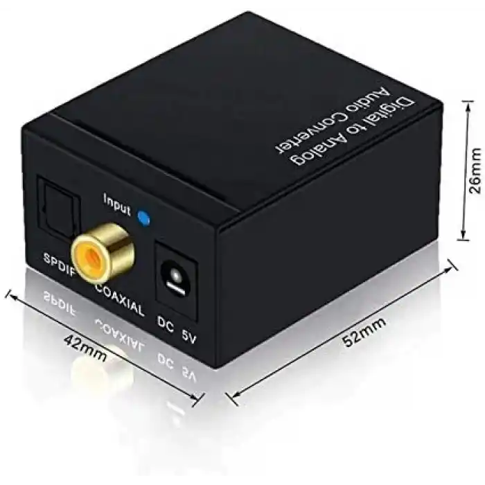 Alfais 5057 Dijital To Analog Optik Ses Tos Çevirici Dönüştürücü Adaptör, 3.5mm