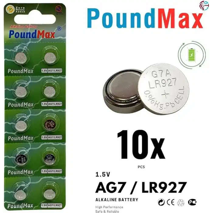 10x AG7, LR57, LR927, 395 1,5V Alkalin Pil Düğme Hücreleri, SR927, SR927W Saat oyuncakları, küçük elektronik cihazlar, saatler, araba anahtarları, uzaktan kumandalar, teraziler için