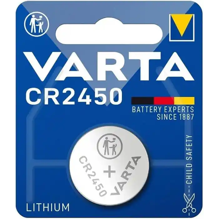 Varta Lityum pil CR 2450, 560 mAh, 3 V, tekli blister