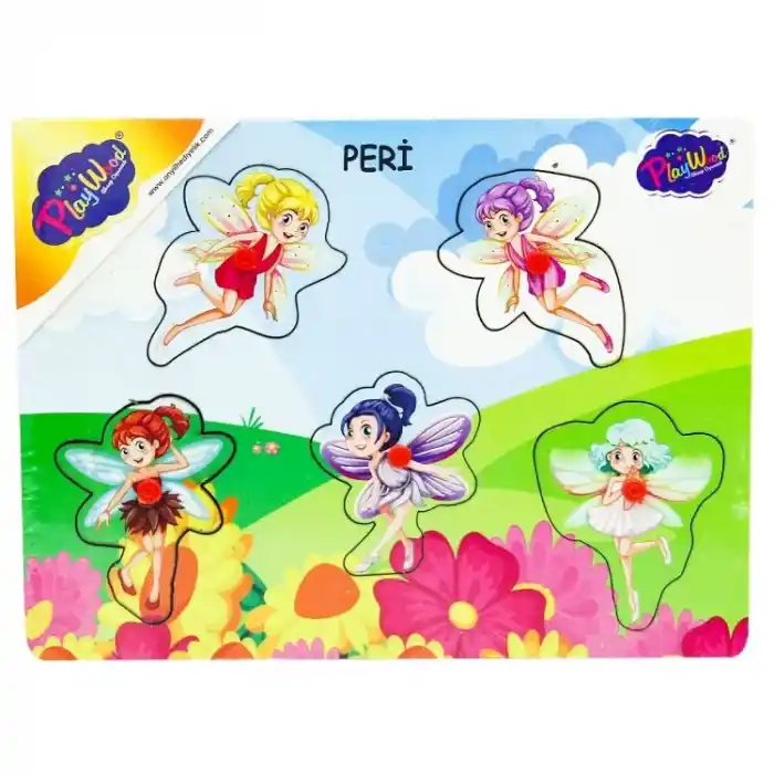 Eğlenceli Ahşap Peri Kızı Puzzle 1 Adet