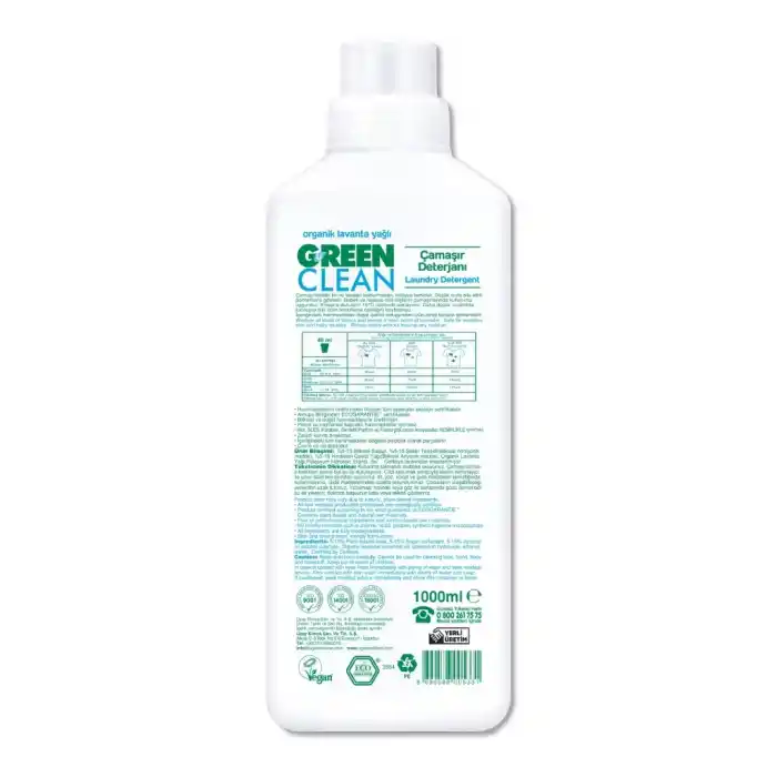 Doğal Bitkisel Çamaşır Deterjanı 1000 ml 20 Yıkama
