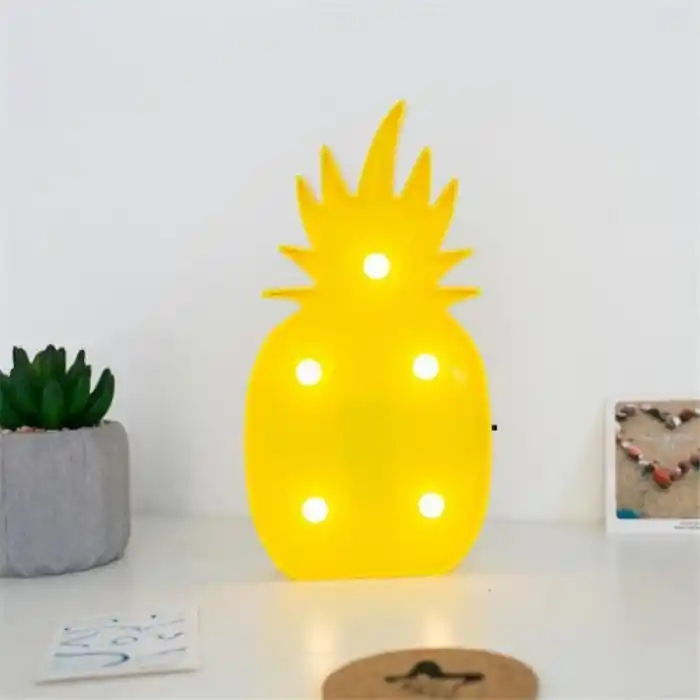 Eğlenceli Ananas Tasarımlı LED Çocuk Gece Lambası