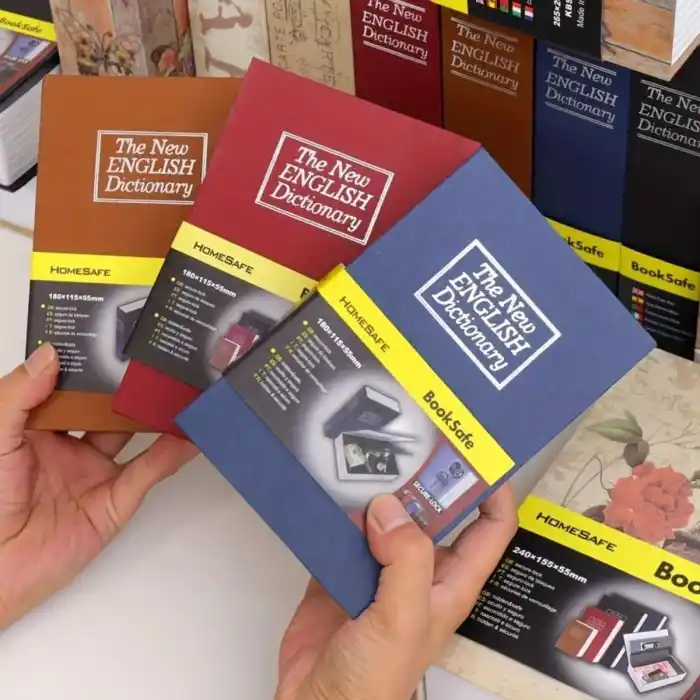 Şık Tasarım Kitap Görünümlü Anahtarlı Metal Gizli Kasa