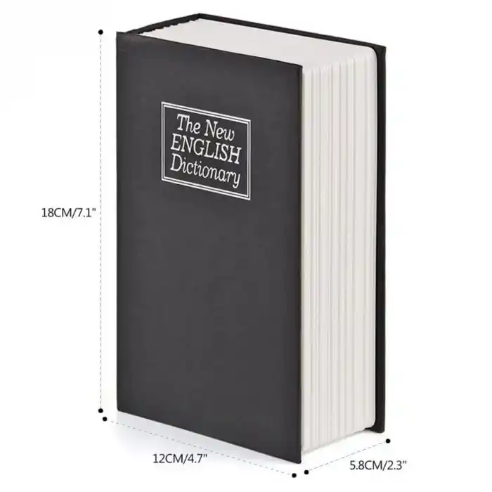 Şık Tasarım Kitap Görünümlü Anahtarlı Metal Gizli Kasa