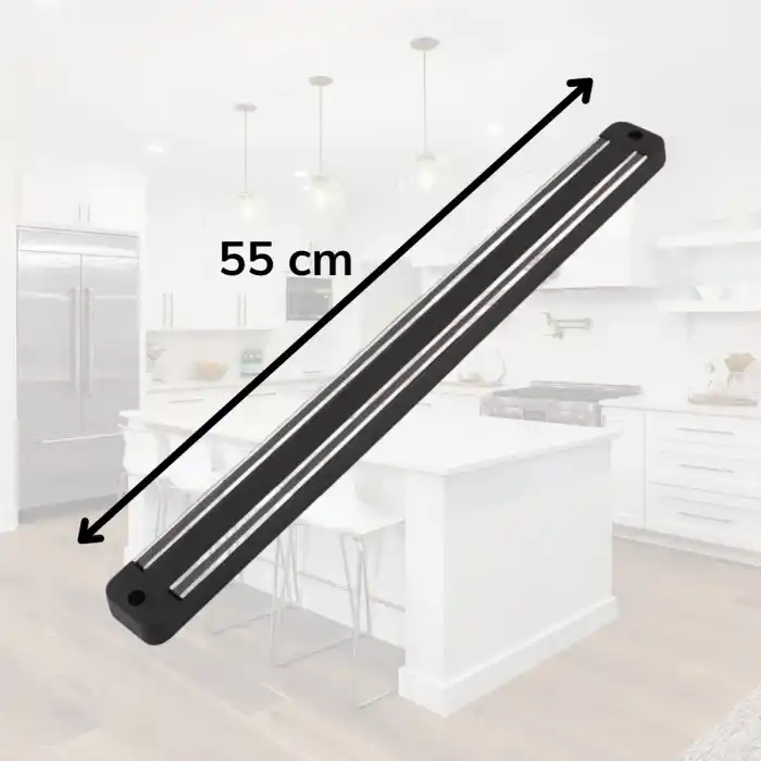 Ergonomik Paslanmaz Mıknatıslı Bıçak Askı Standı 55 Cm