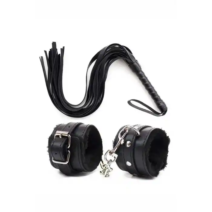 Deri Bileklik Kırbaç Harness Set - TCX19652