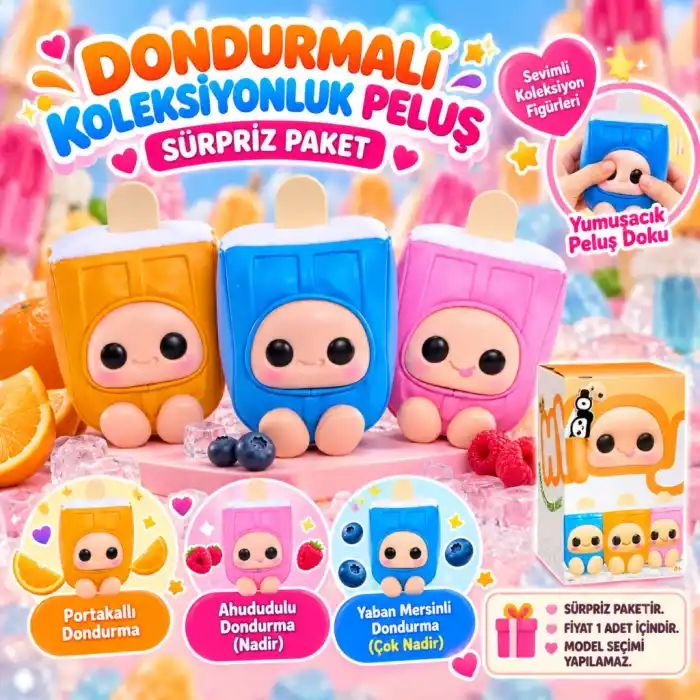 Sürpriz Paket Dondurma Peluşu 1 Adet