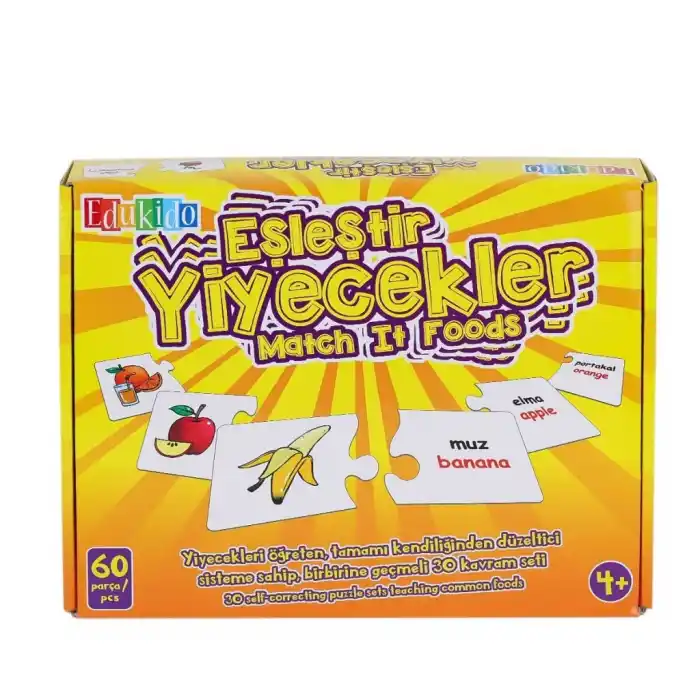 Eşleştirme Oyun Seti 1 Adet - Yiyecek Temalı