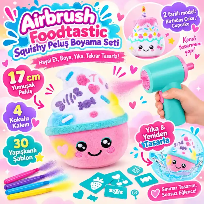 Eğlenceli Peluş Boyama Seti 1 Adet