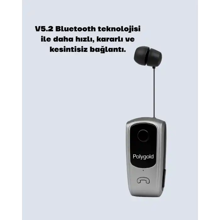 Ergonomik Geri Çekilebilir Bluetooth Kulaklık 10 Saat Konuşma Süresi